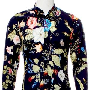 Gucci floral shirt size 15.5